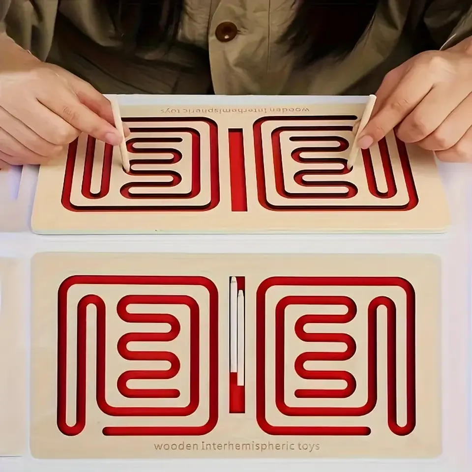 Bilateral Coordination Maze Toy – Wooden 6