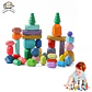 Rainbow Stone Stacking Set – Wooden Balancing Game - thumbnail 10
