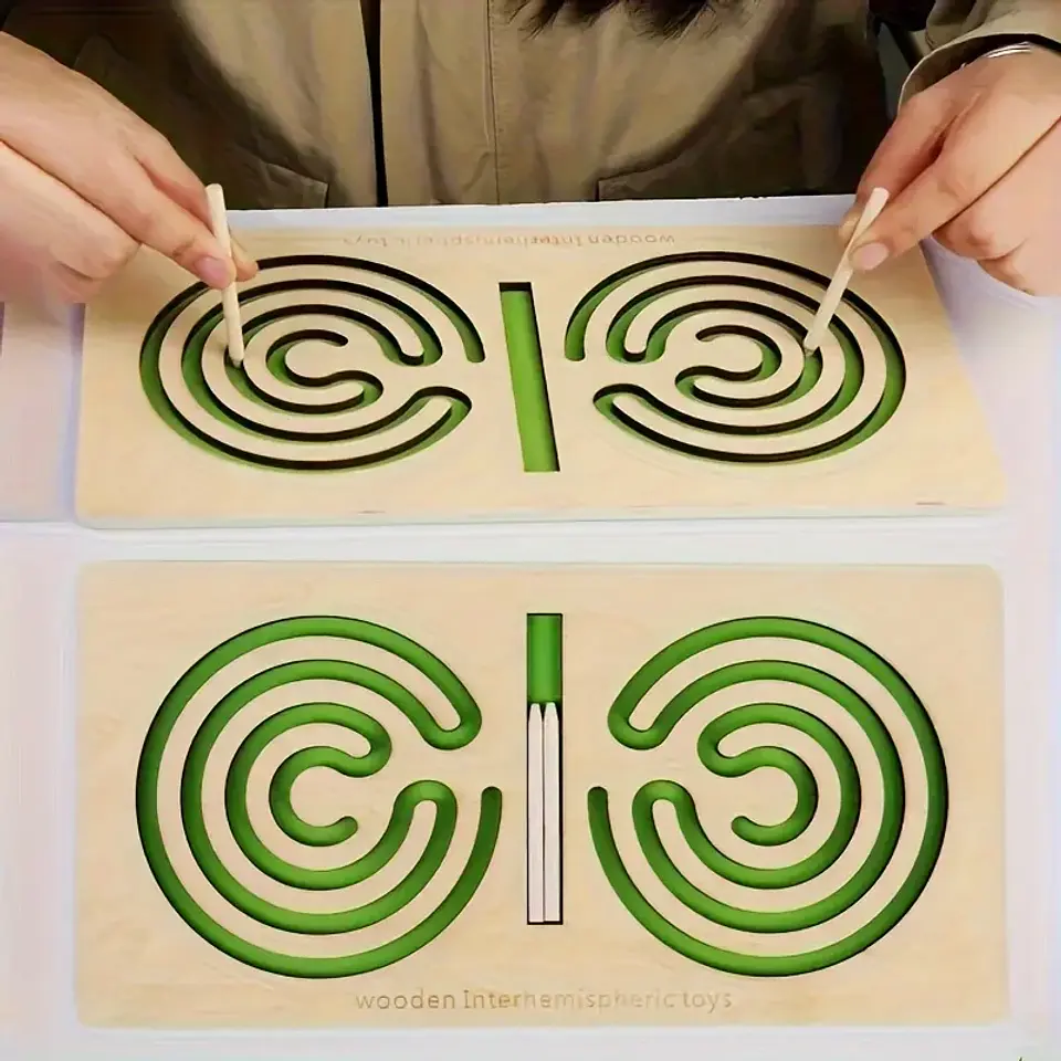 Bilateral Coordination Maze Toy – Wooden 8