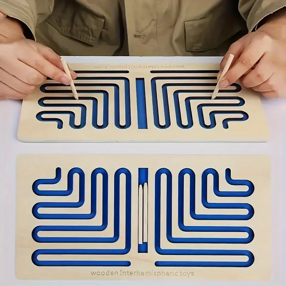 Bilateral Coordination Maze Toy – Wooden 9
