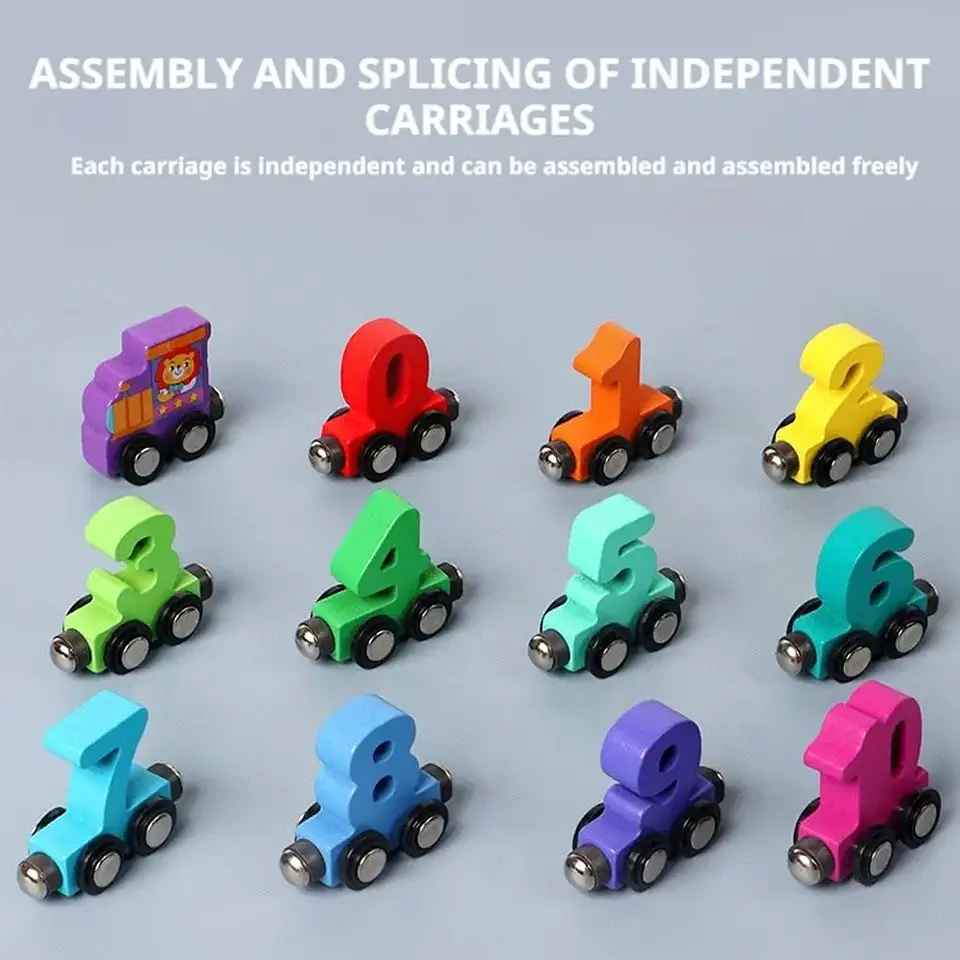 Wooden Magnetic Number Train – Early Learning Toy 4