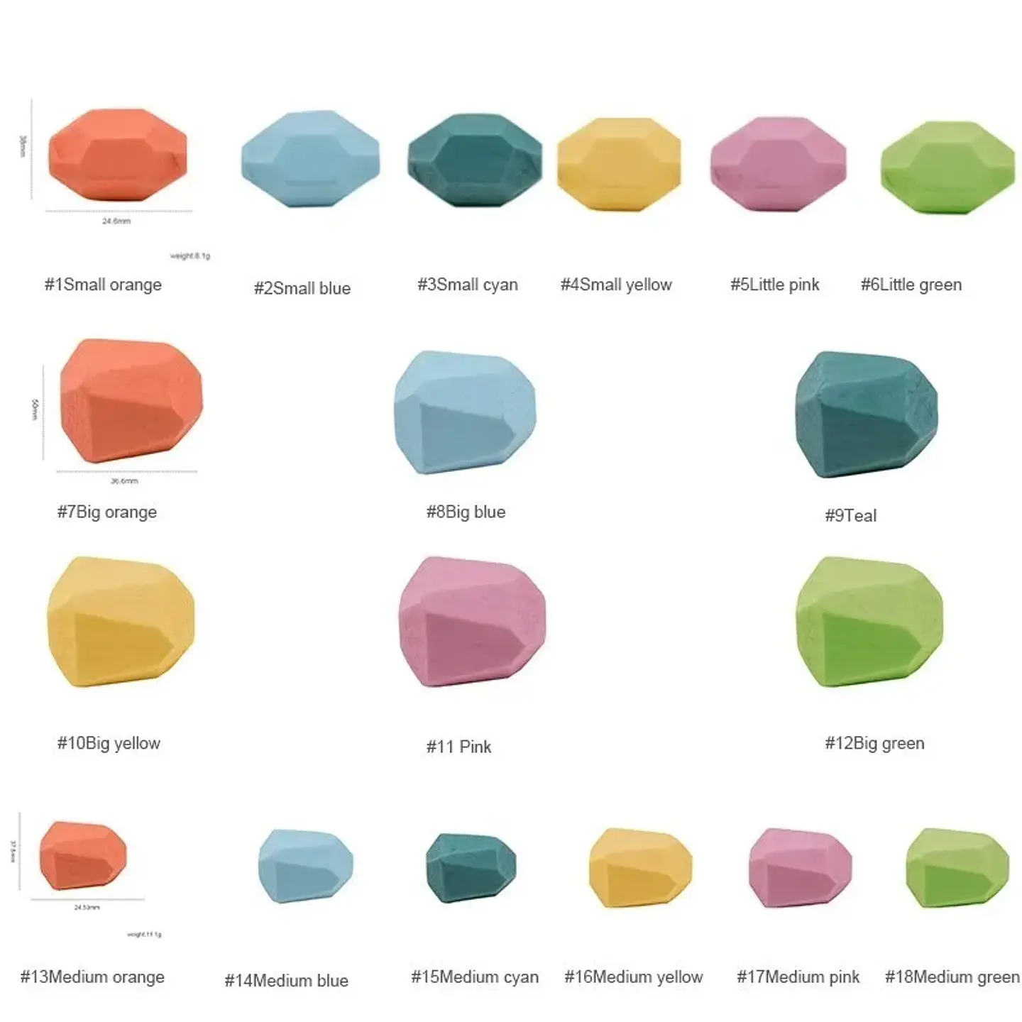 Rainbow Stone Stacking Set – Wooden Balancing Game 16