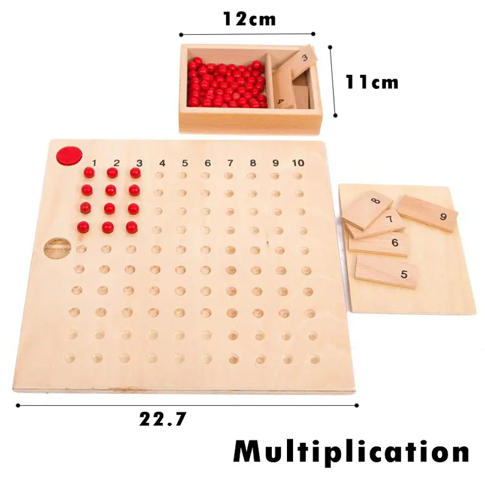 Montessori Wooden Math Set – Geometry & Fractions 12