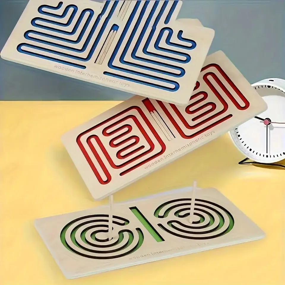 Bilateral Coordination Maze Toy – Wooden 11