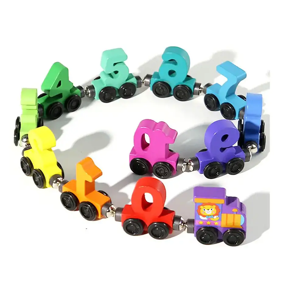 Wooden Magnetic Number Train – Early Learning Toy 6
