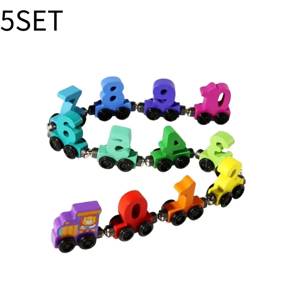 Wooden Magnetic Number Train – Early Learning Toy 7