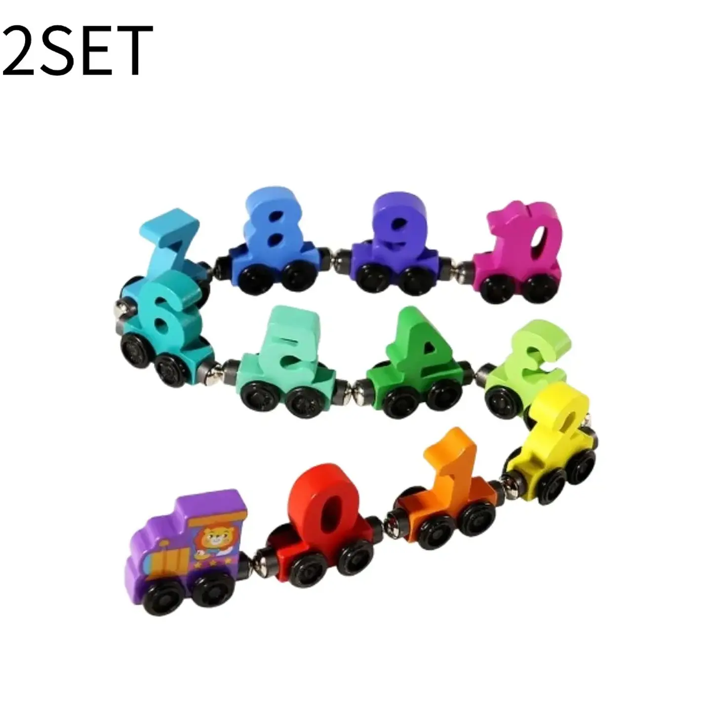 Wooden Magnetic Number Train – Early Learning Toy 9