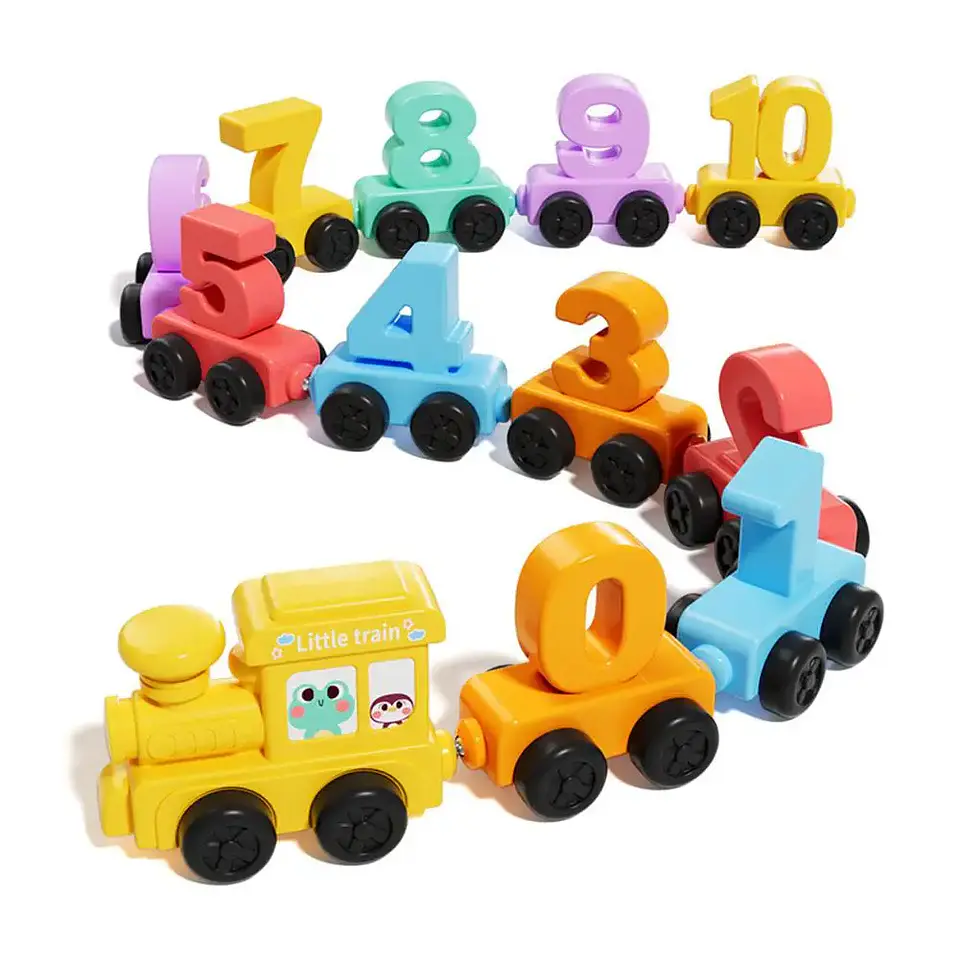 Wooden Magnetic Number Train – Early Learning Toy 11