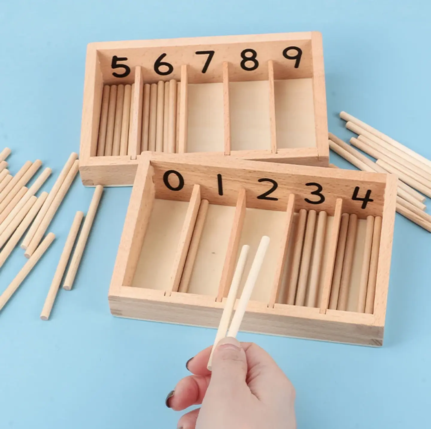 Montessori Wooden Math Set – Geometry & Fractions 18