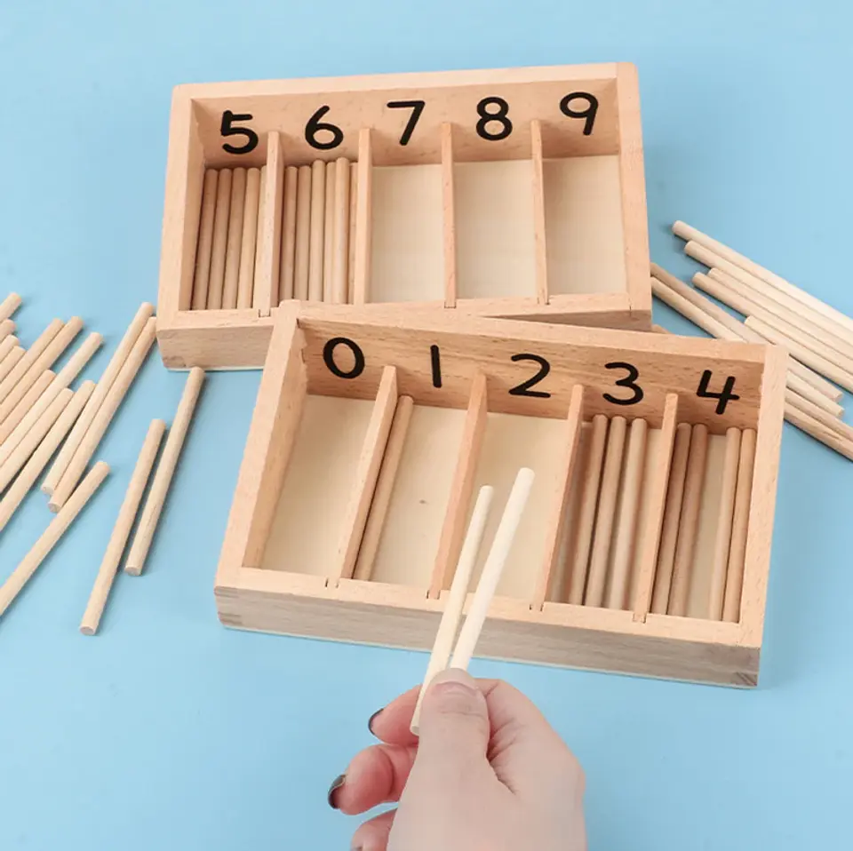 Montessori Wooden Math Set – Geometry & Fractions 18