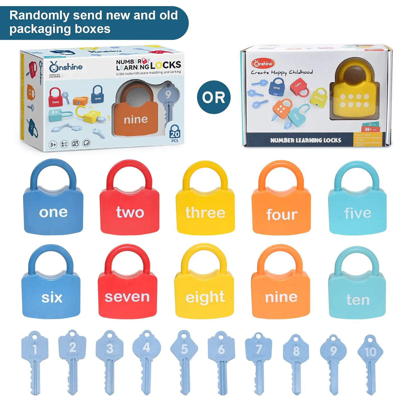 Alphabet Lock & Key Toy Set – Number Matching 17