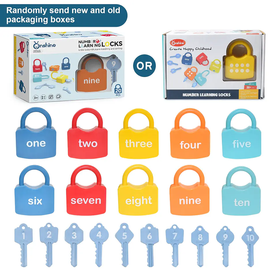 Alphabet Lock & Key Toy Set – Number Matching 17