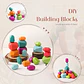 Rainbow Stone Stacking Set – Wooden Balancing Game - thumbnail 21