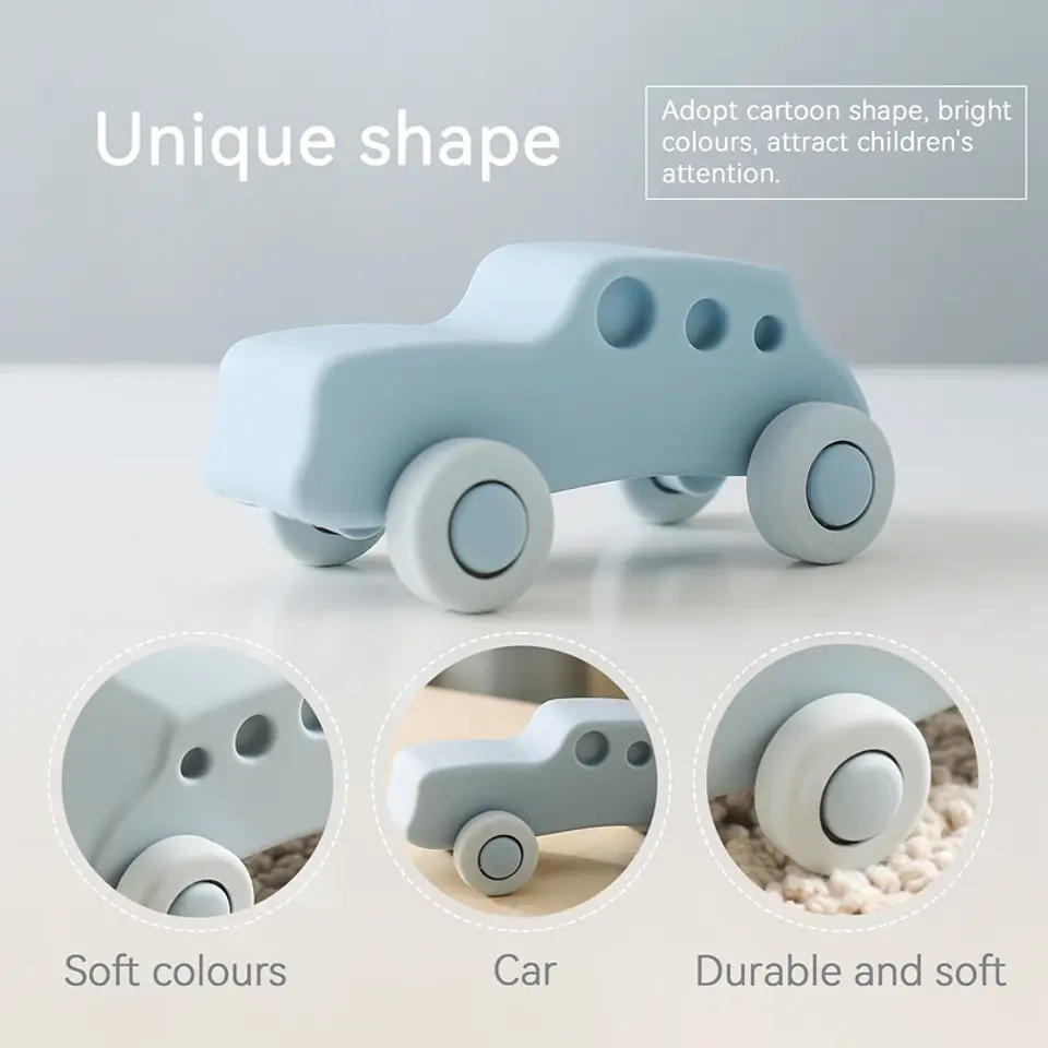 Silicone Teether Car Toy – BPA-Free for Babies 16
