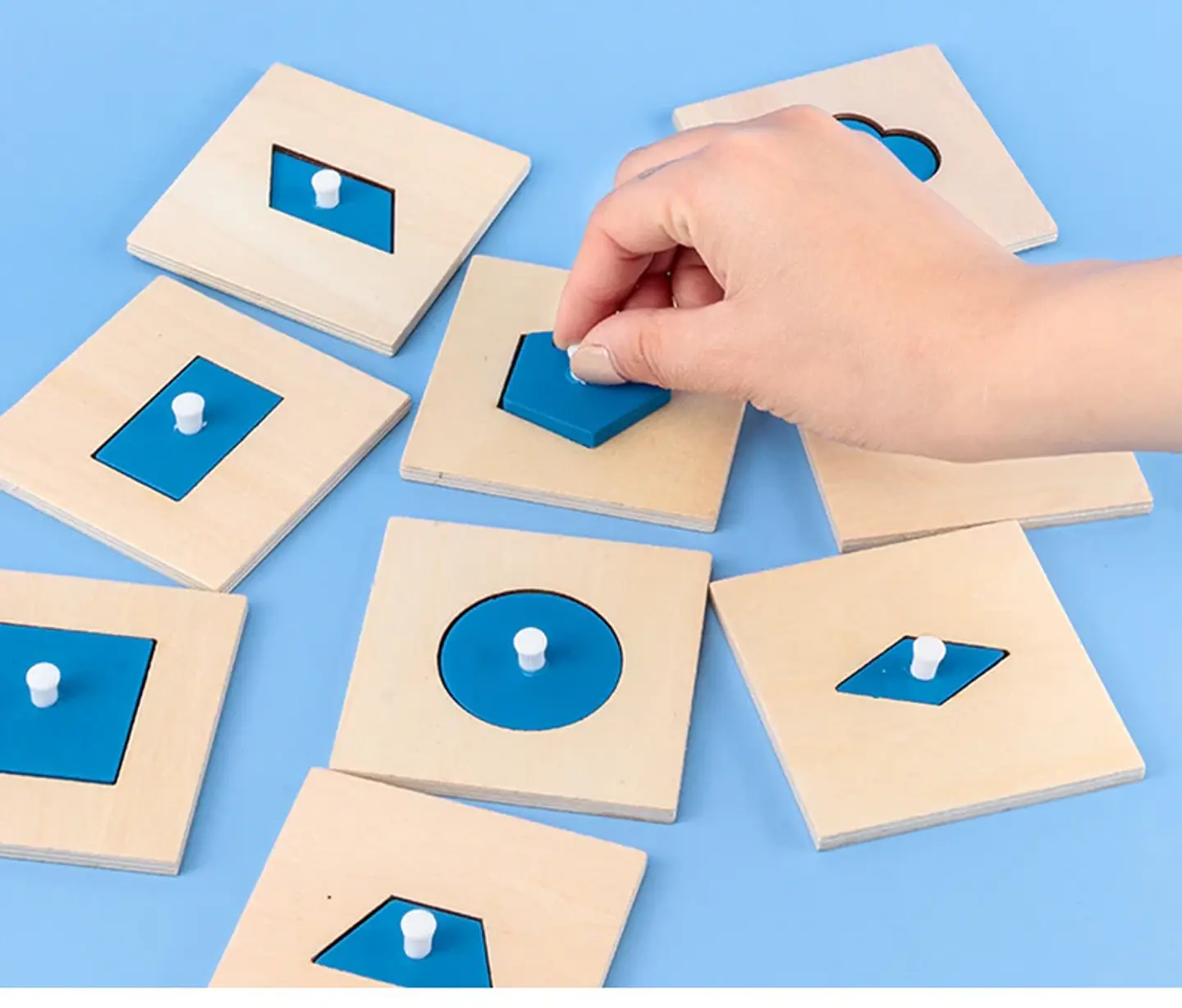 Montessori Wooden Math Set – Geometry & Fractions 23