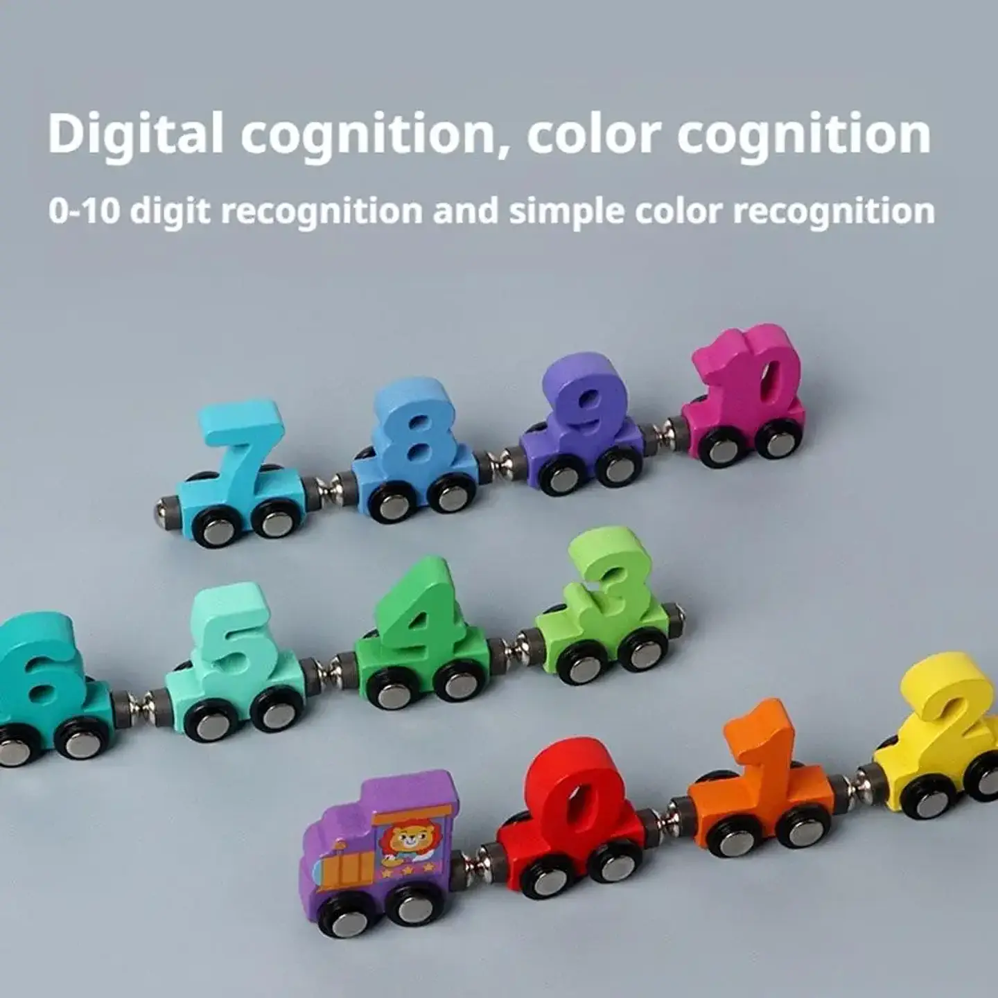 Wooden Magnetic Number Train – Early Learning Toy 16