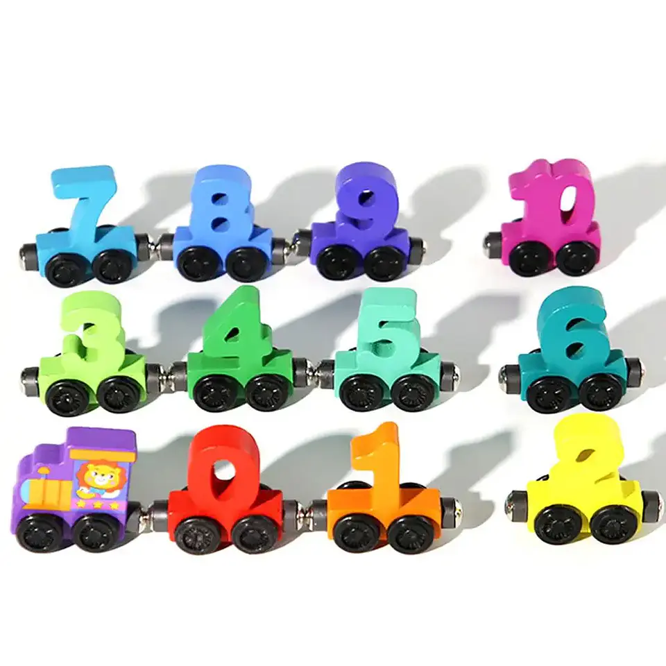 Wooden Magnetic Number Train – Early Learning Toy 17