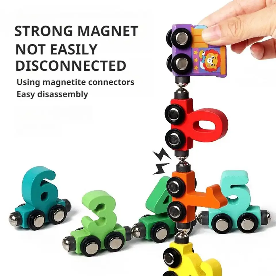 Wooden Magnetic Number Train – Early Learning Toy 18