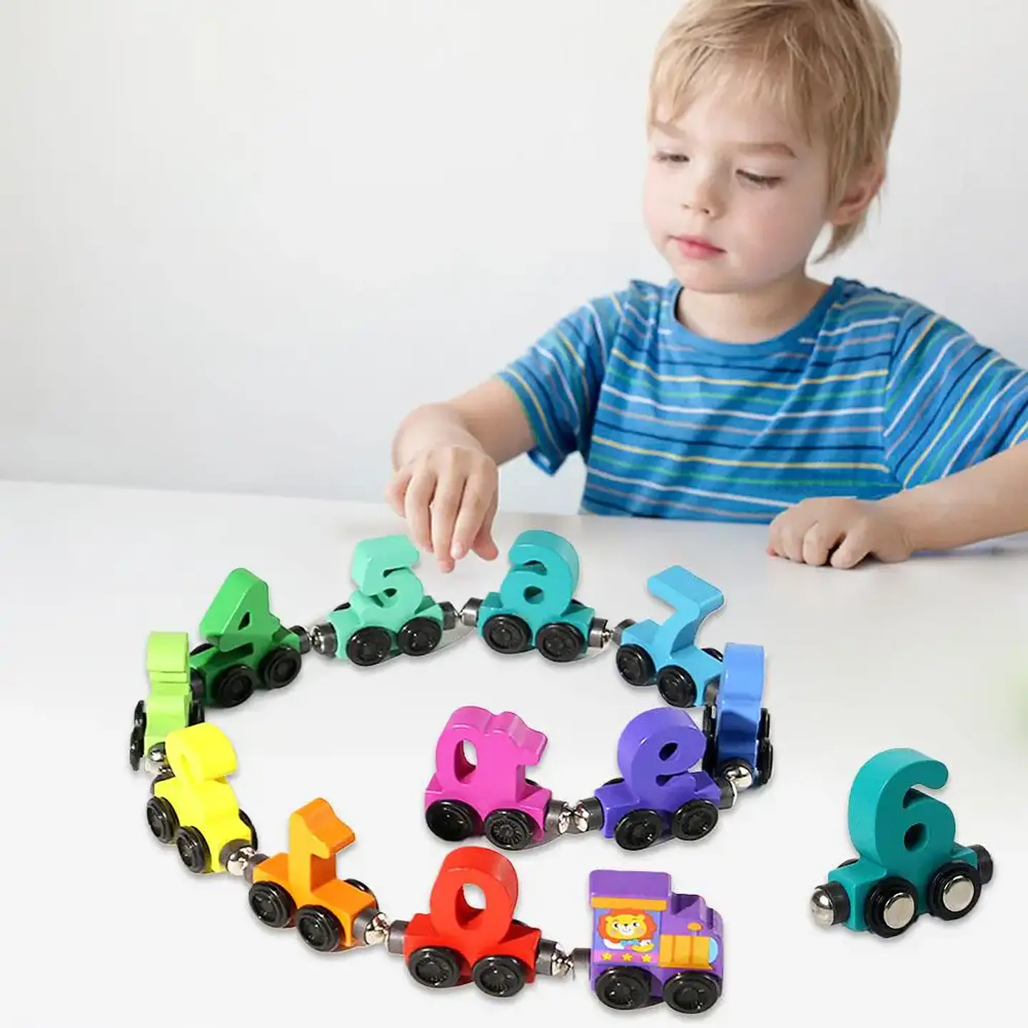 Wooden Magnetic Number Train – Early Learning Toy 20