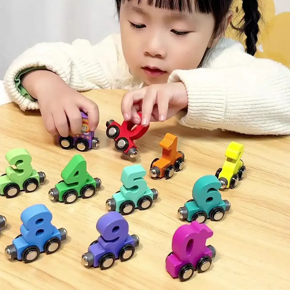 Wooden Magnetic Number Train – Early Learning Toy 21