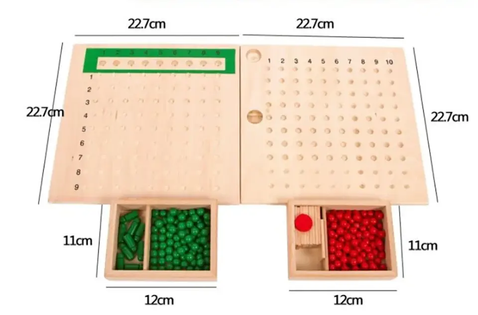 Montessori Wooden Math Set – Geometry & Fractions 27