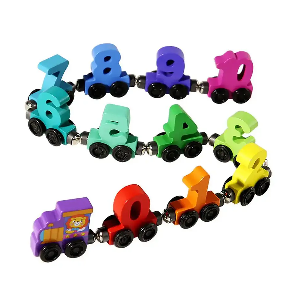 Wooden Magnetic Number Train – Early Learning Toy 24