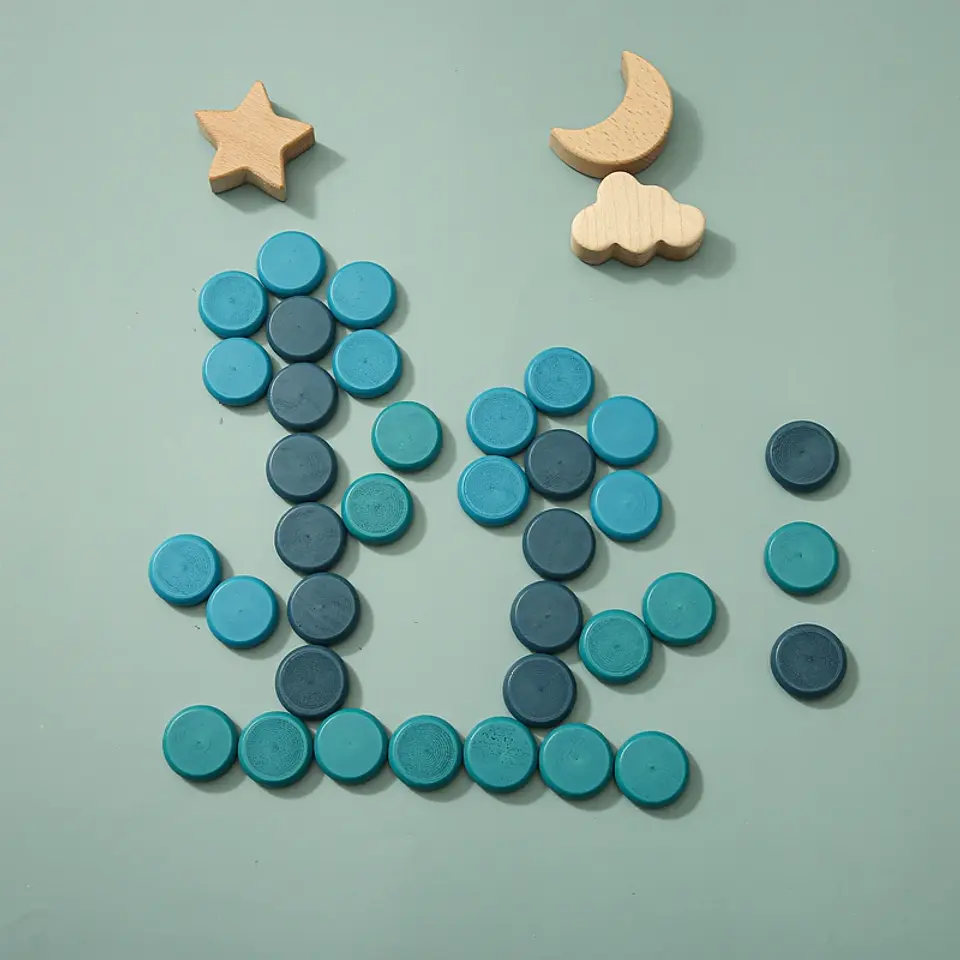 Rainbow Stone Stacking Set – Wooden Balancing Game 37