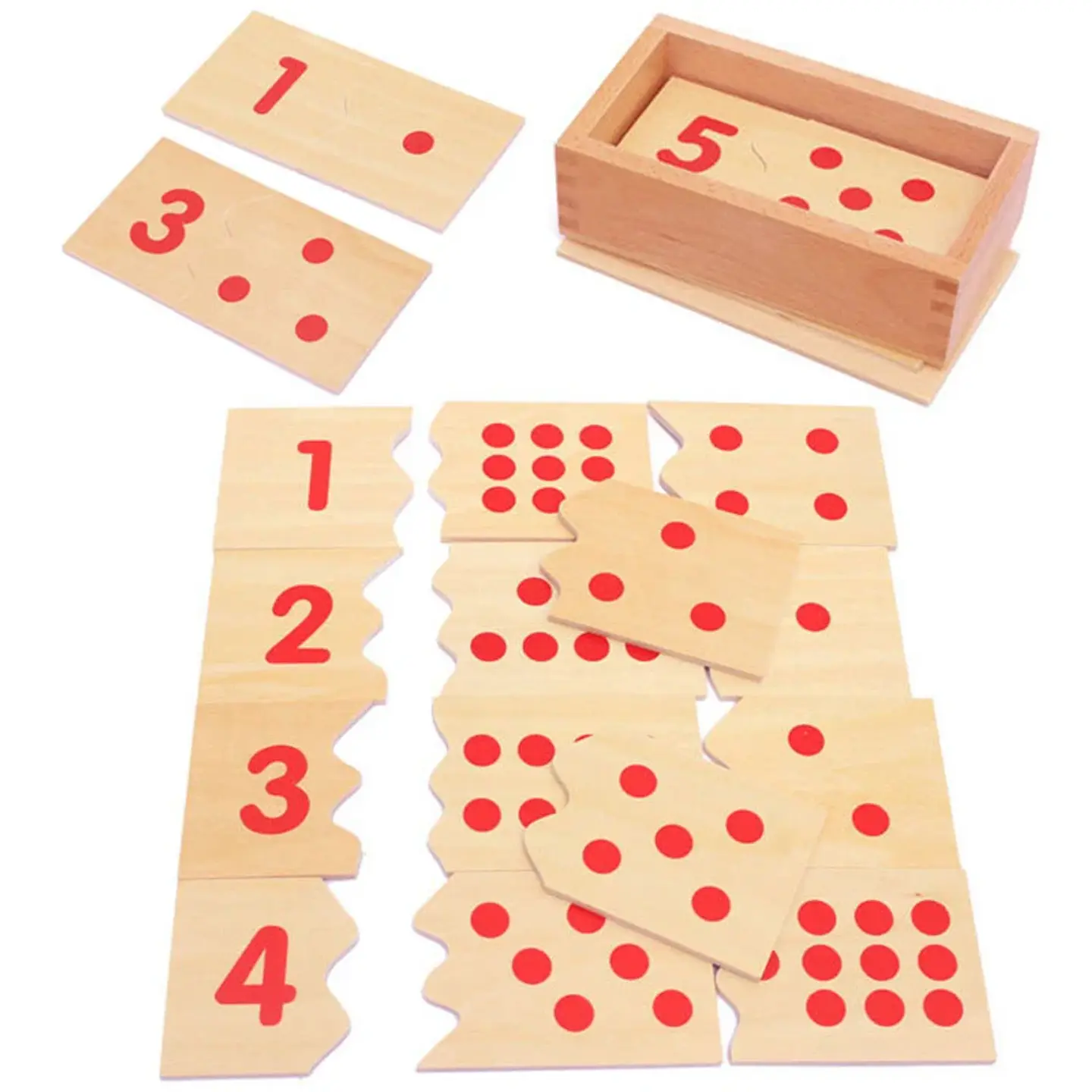 Montessori Wooden Math Set – Geometry & Fractions 36