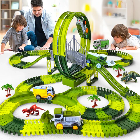 Dinosaur Racing Track Set – Flexible Climbing Rail