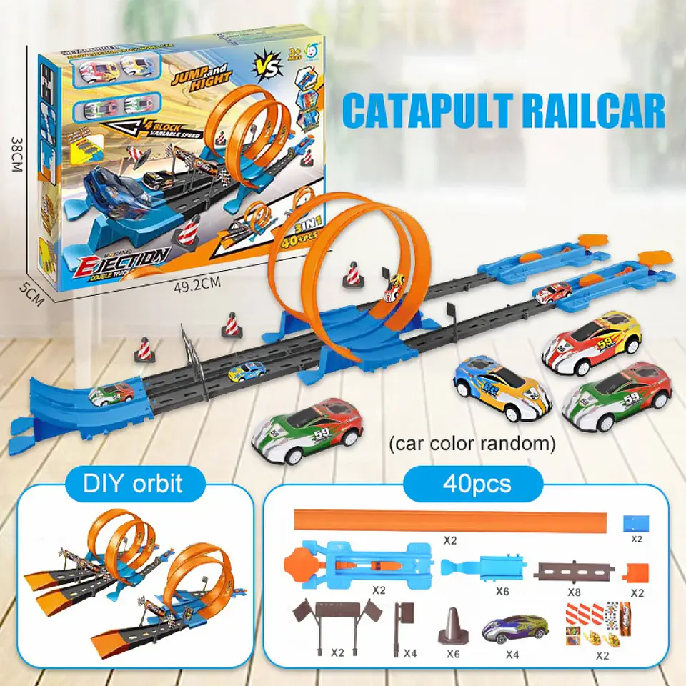 DIY Stunt Racing Track Set – Pull-Back Cars 1
