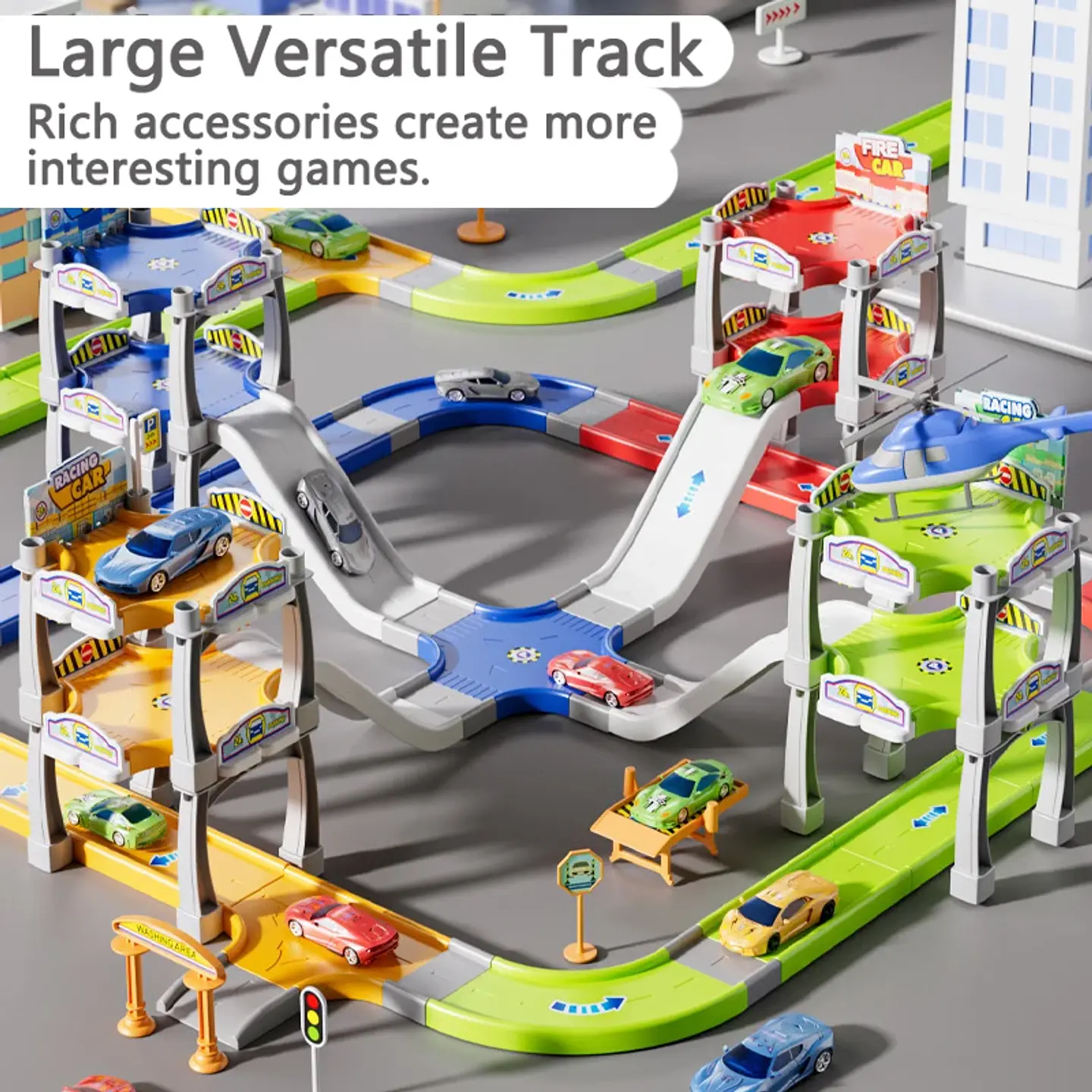 Parking Lot Ramp Track Playset – Urban City 2