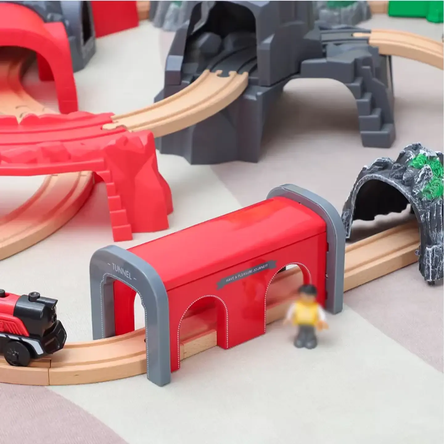 Wooden Train Track Cave Tunnel Accessory 4