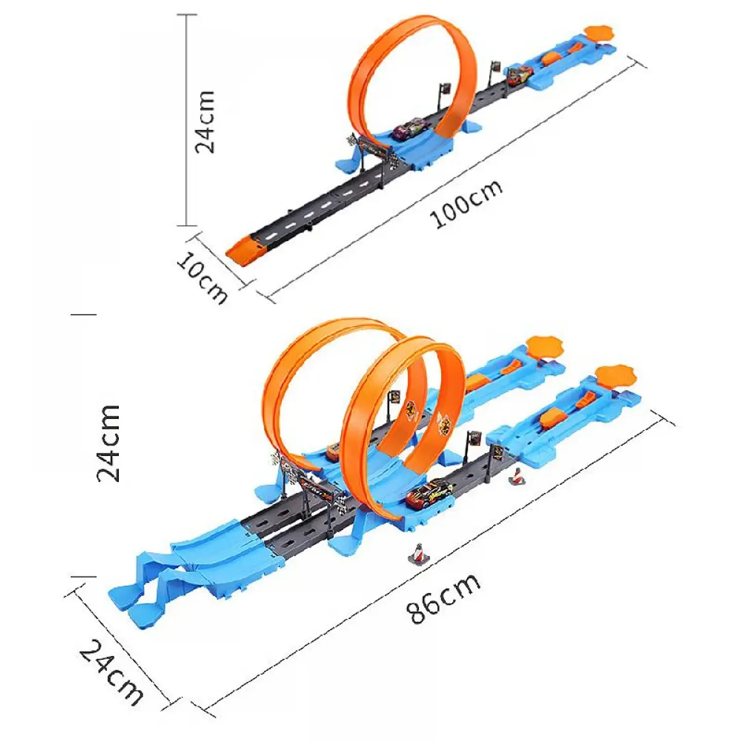 DIY Stunt Racing Track Set – Pull-Back Cars 5