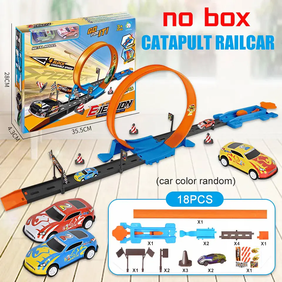 DIY Stunt Racing Track Set – Pull-Back Cars 6