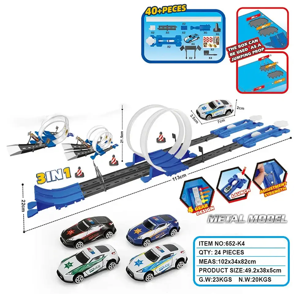 DIY Stunt Racing Track Set – Pull-Back Cars 8