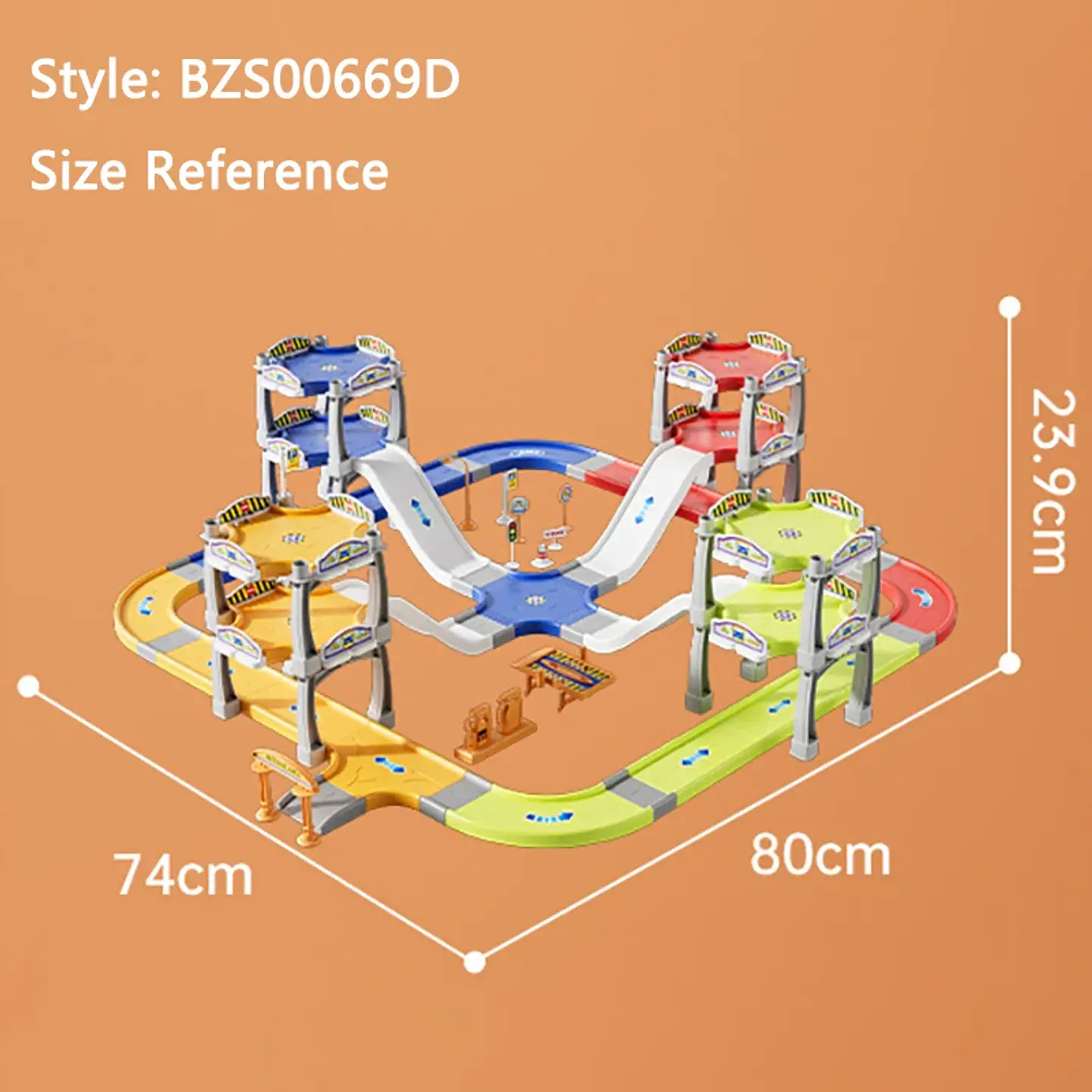 Parking Lot Ramp Track Playset – Urban City 6