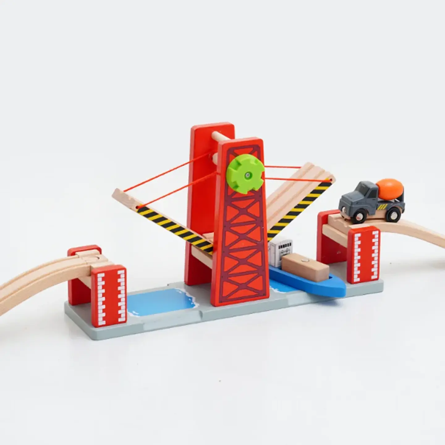 Wooden Train Track Mountain Bridge Accessory Set 6