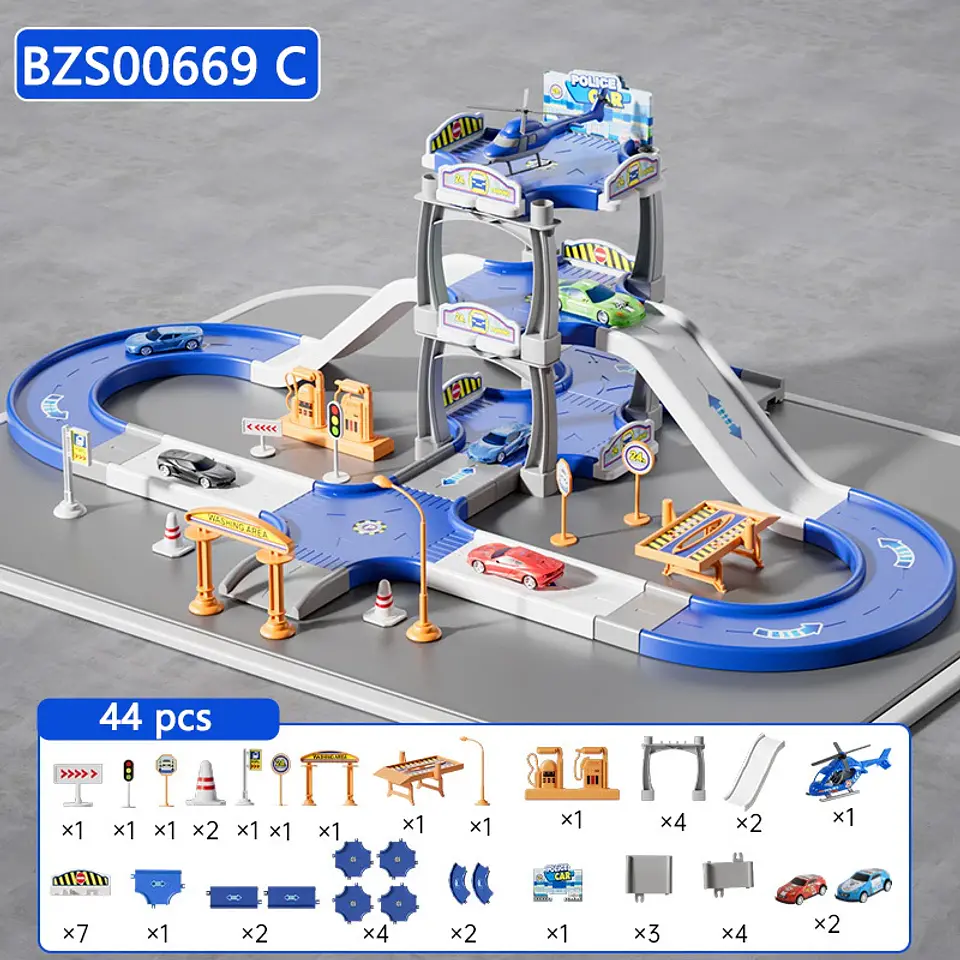 Parking Lot Ramp Track Playset – Urban City 8