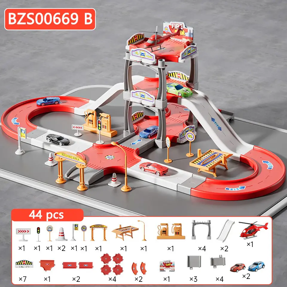 Parking Lot Ramp Track Playset – Urban City 9