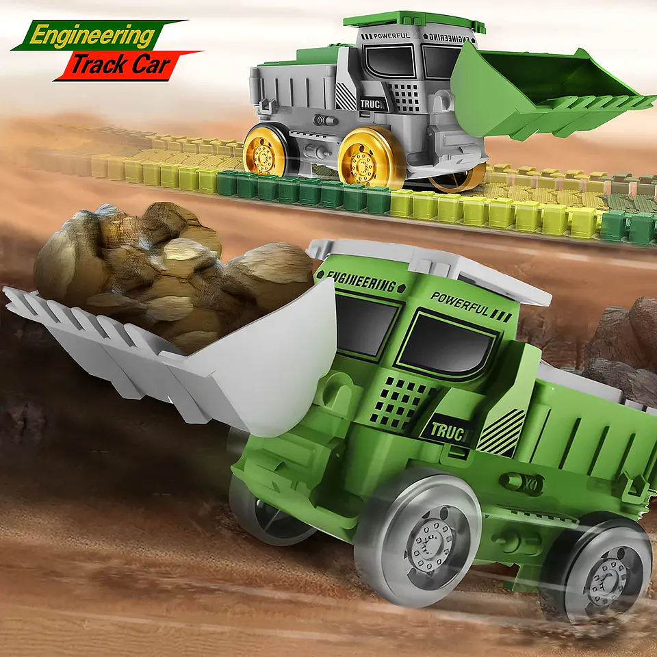 Dinosaur Racing Track Set – Flexible Climbing Rail 16