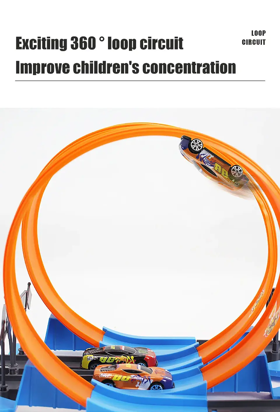 DIY Stunt Racing Track Set – Pull-Back Cars 17