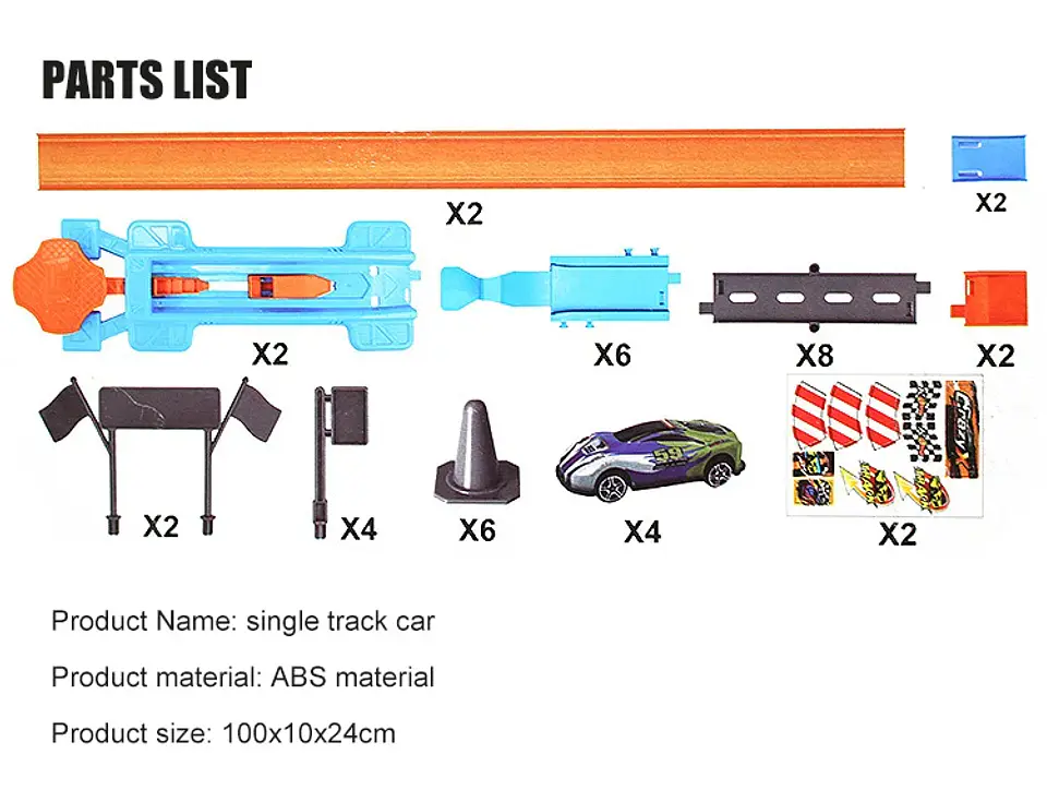 DIY Stunt Racing Track Set – Pull-Back Cars 22
