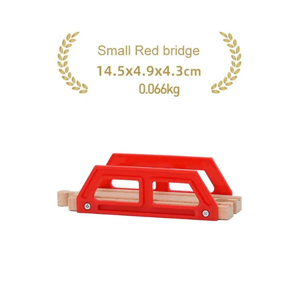 Wooden Train Track Mountain Bridge Accessory Set 16
