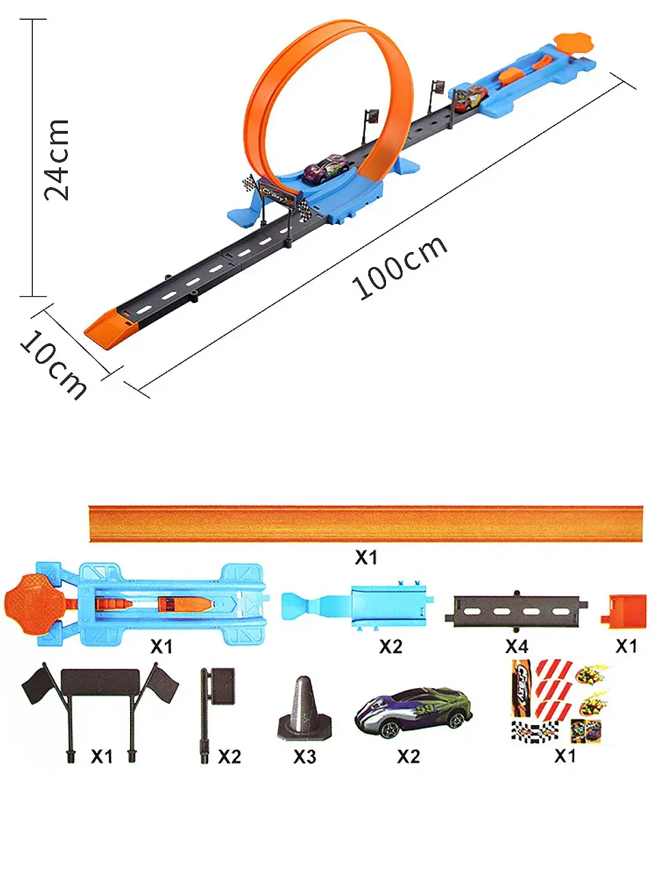 DIY Stunt Racing Track Set – Pull-Back Cars 23