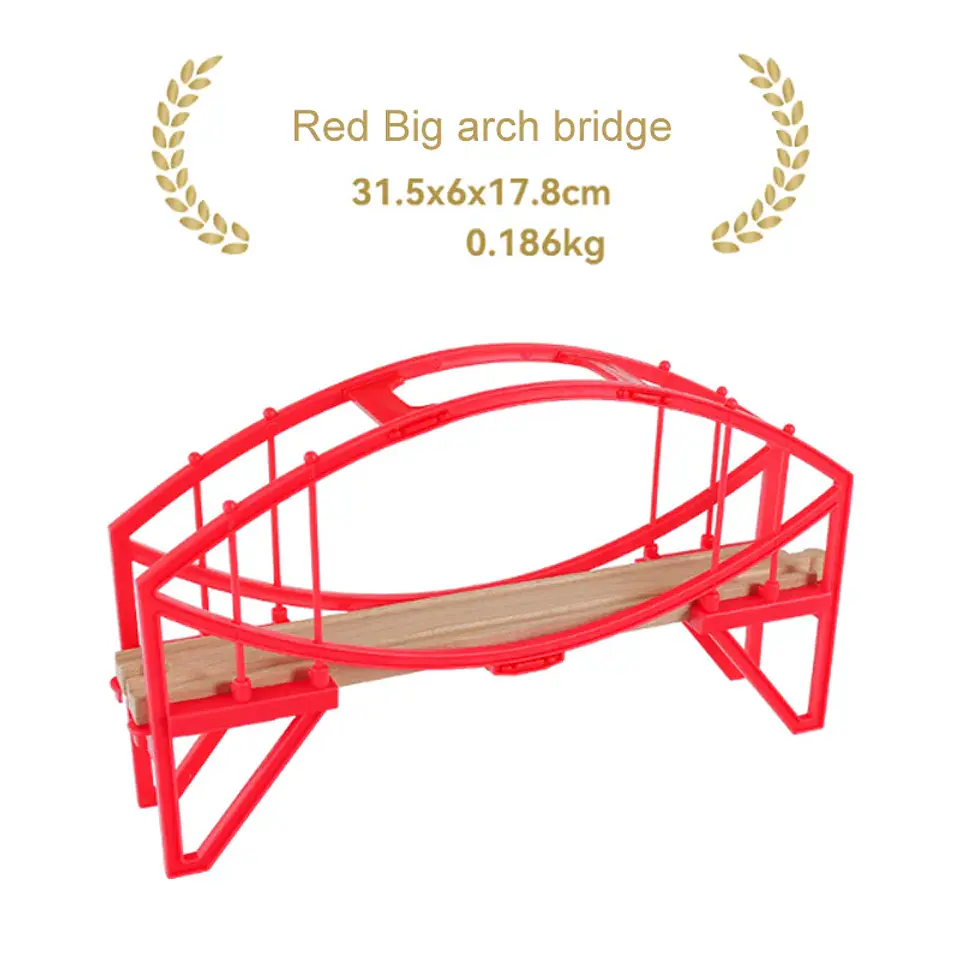 Wooden Train Track Mountain Bridge Accessory Set 18