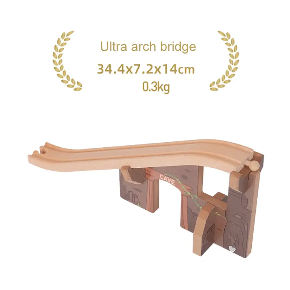 Wooden Train Track Mountain Bridge Accessory Set 19