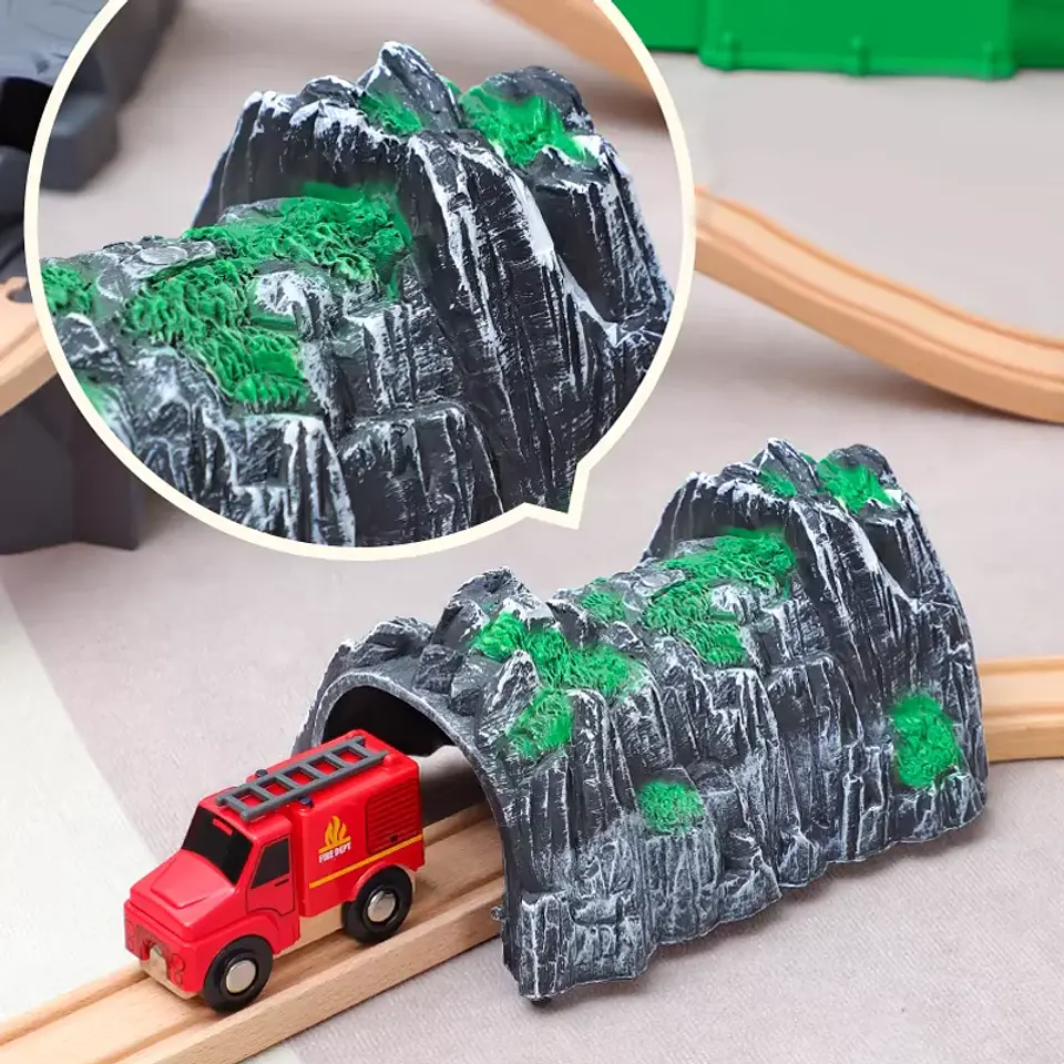 Wooden Train Track Cave Tunnel Accessory 36