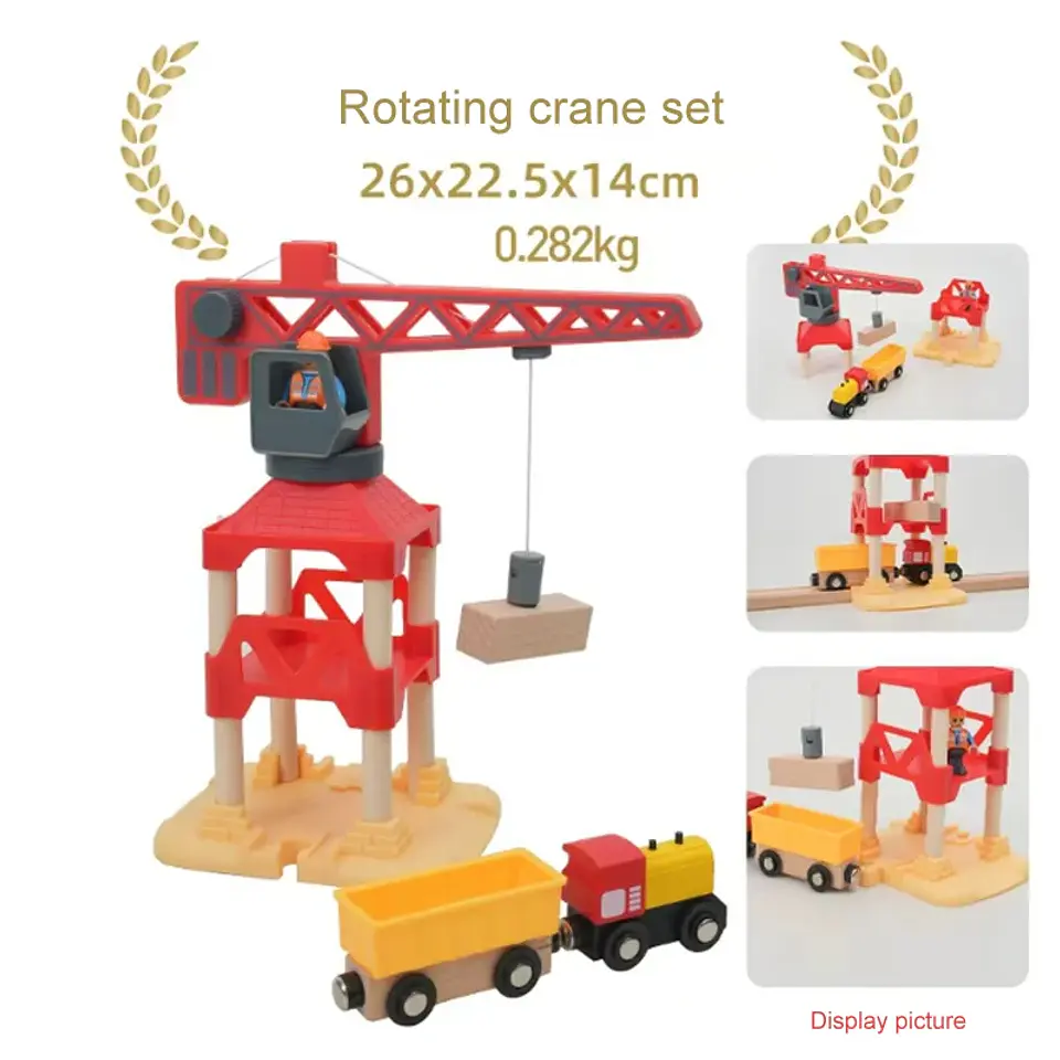 Wooden Train Track Mountain Bridge Accessory Set 33