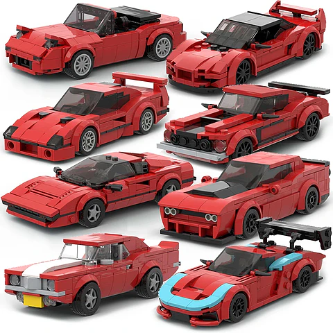 Racing Sports Car Building Block Model