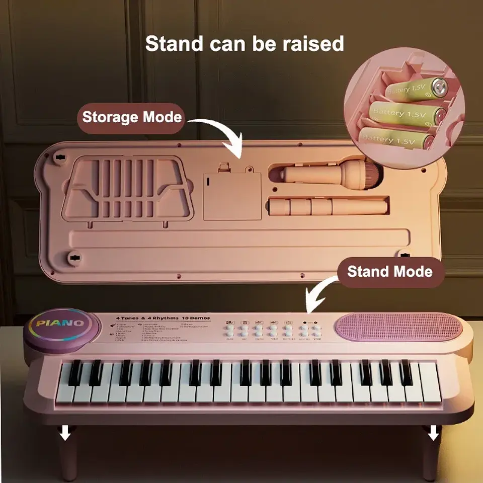 Kids Electric Piano 37-Key – With Microphone 5